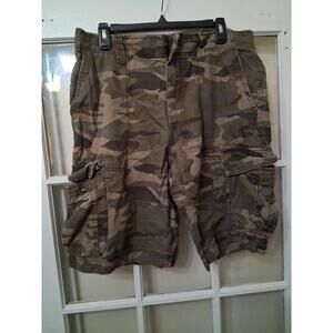 Mossimo Supply Co Camo Cargo Shorts Green Size 36 Ripstop Men's See Pics H1